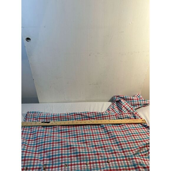 Wrangler George Strait button down xxl shirt red/teal long sleeved rn#130273 - Picture 9 of 9